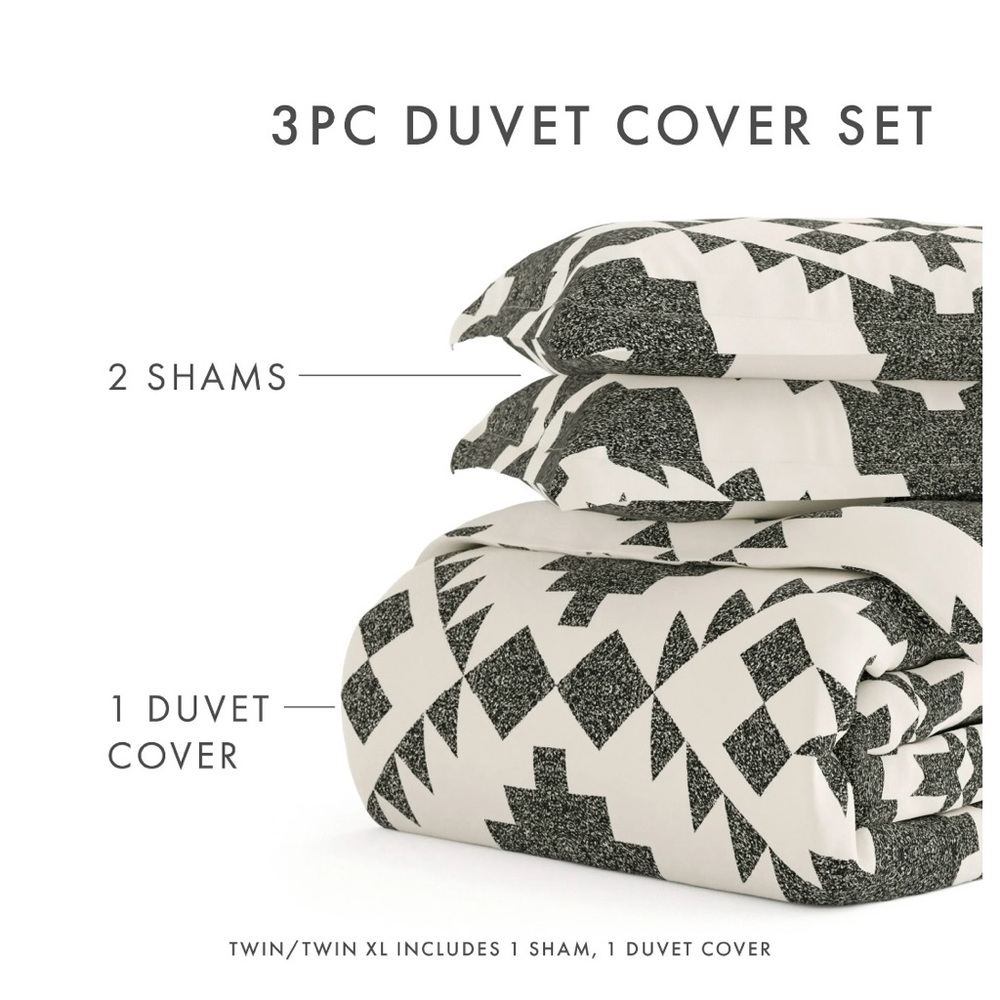 Becky Cameron Premium Ultra Soft Adobe Diamond 3-Piece Duvet Cover Set grey twin - Picture 3 of 6